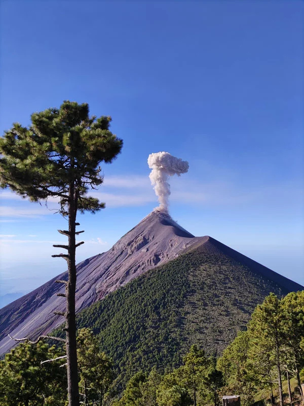 Le volcan Fuego de jour volcan fuego ascension antigua randonnée