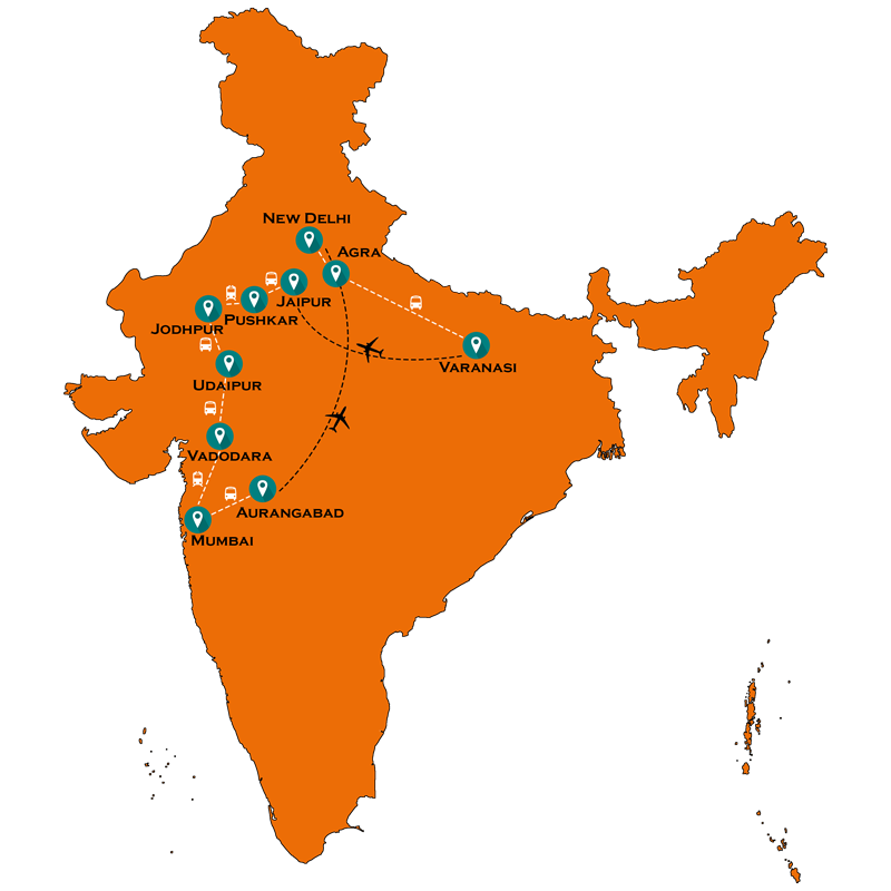 itinéraire un mois 30 jours Inde voyage