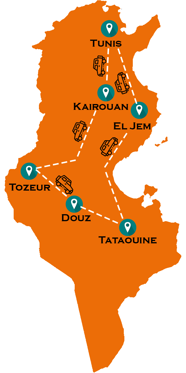 Road trip Tunisie itinéraire voyage