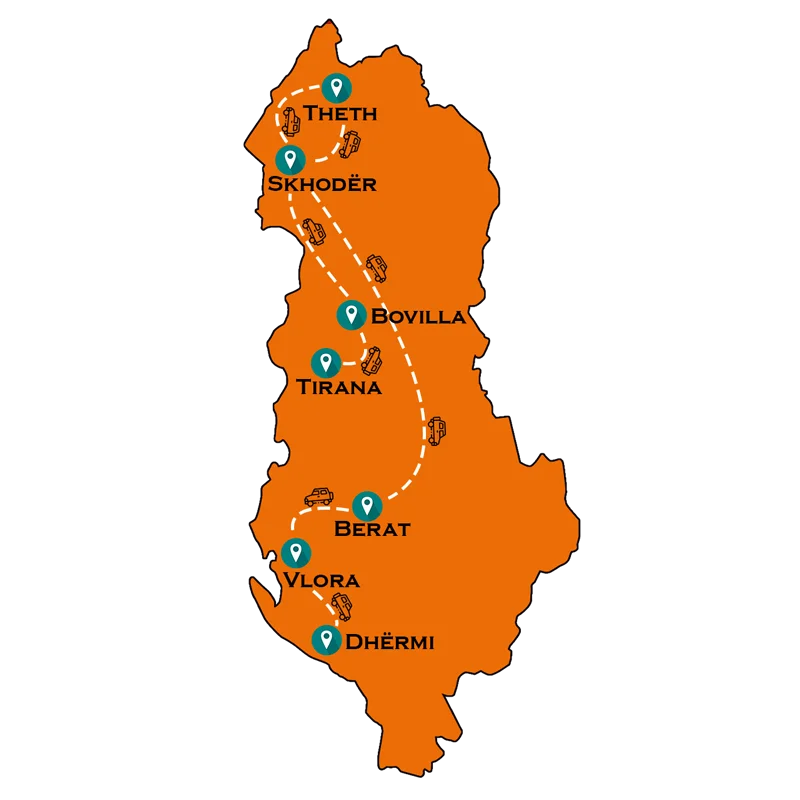 itineraire albanie road trip europe