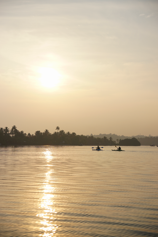 coucher de soleil backwaters sunset kerala