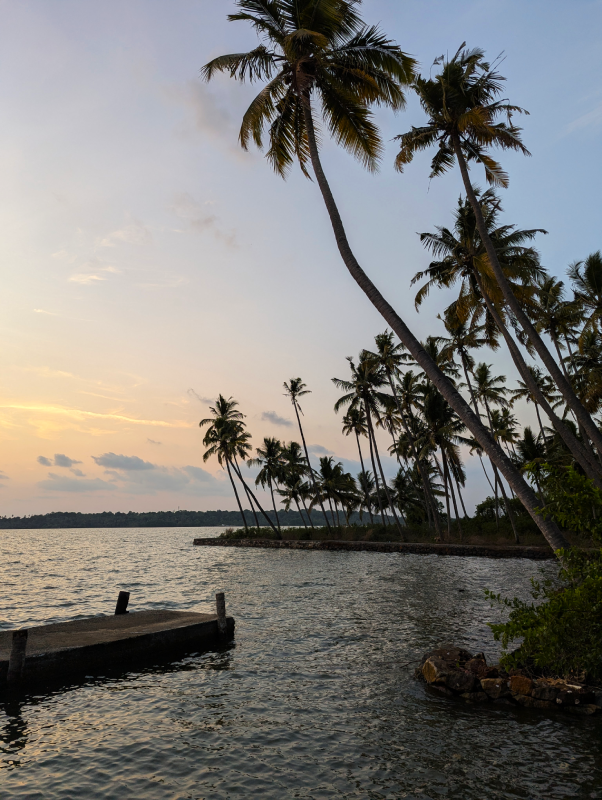munroe island coucher de soleil backwaters kerala