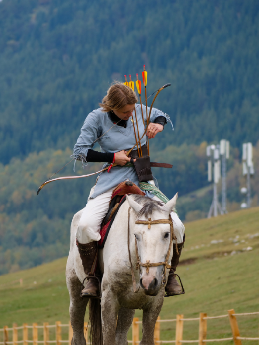tir à l'arc à cheval
